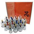 Conjunto de ventosas de terapia de material ABS de 6 tamanhos para massagem corporal